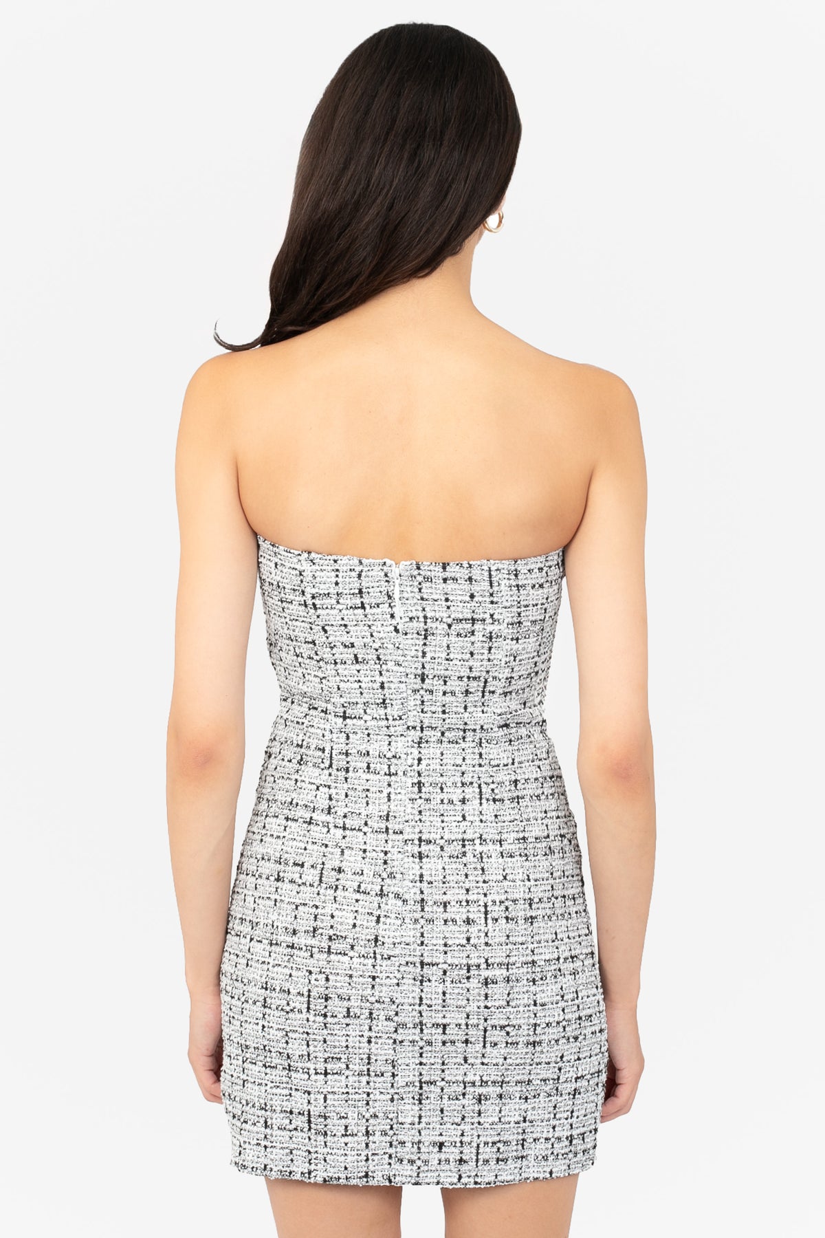 Roselle Tube Tweed Mini Dress