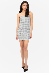 Roselle Tube Tweed Mini Dress