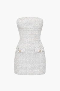 Roselle Tube Tweed Mini Dress
