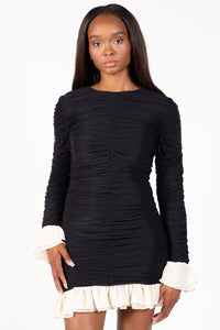 Opalina Ruched Mini Dress - honey