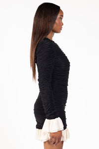 Opalina Ruched Mini Dress - honey