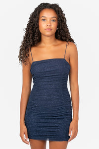 Penelope Shimmer Mesh Mini Dress