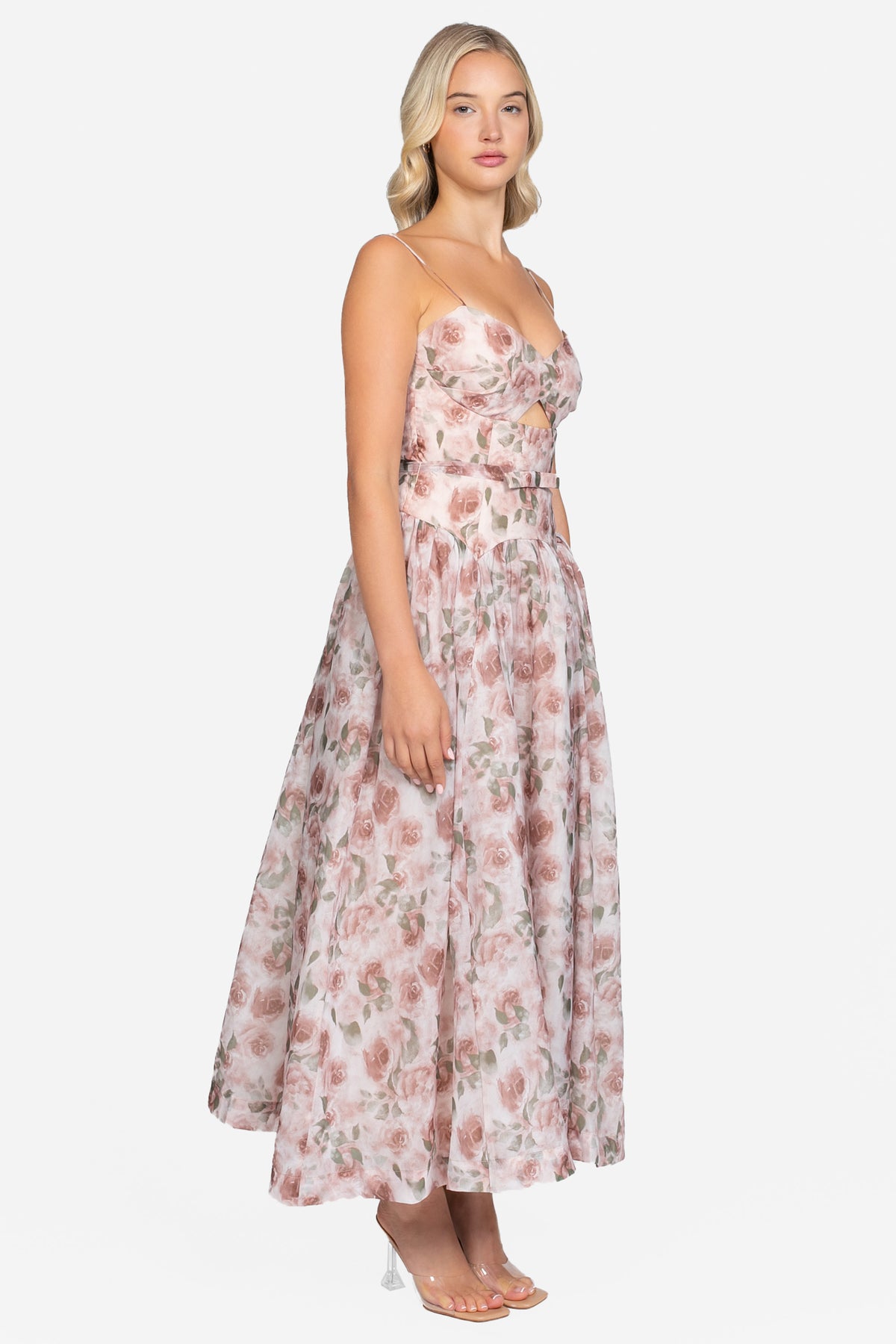 Celestine Floral Organza Midi Dress