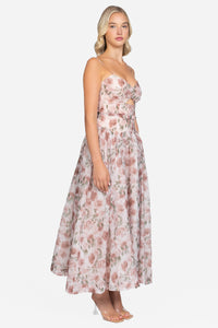 Celestine Floral Organza Midi Dress