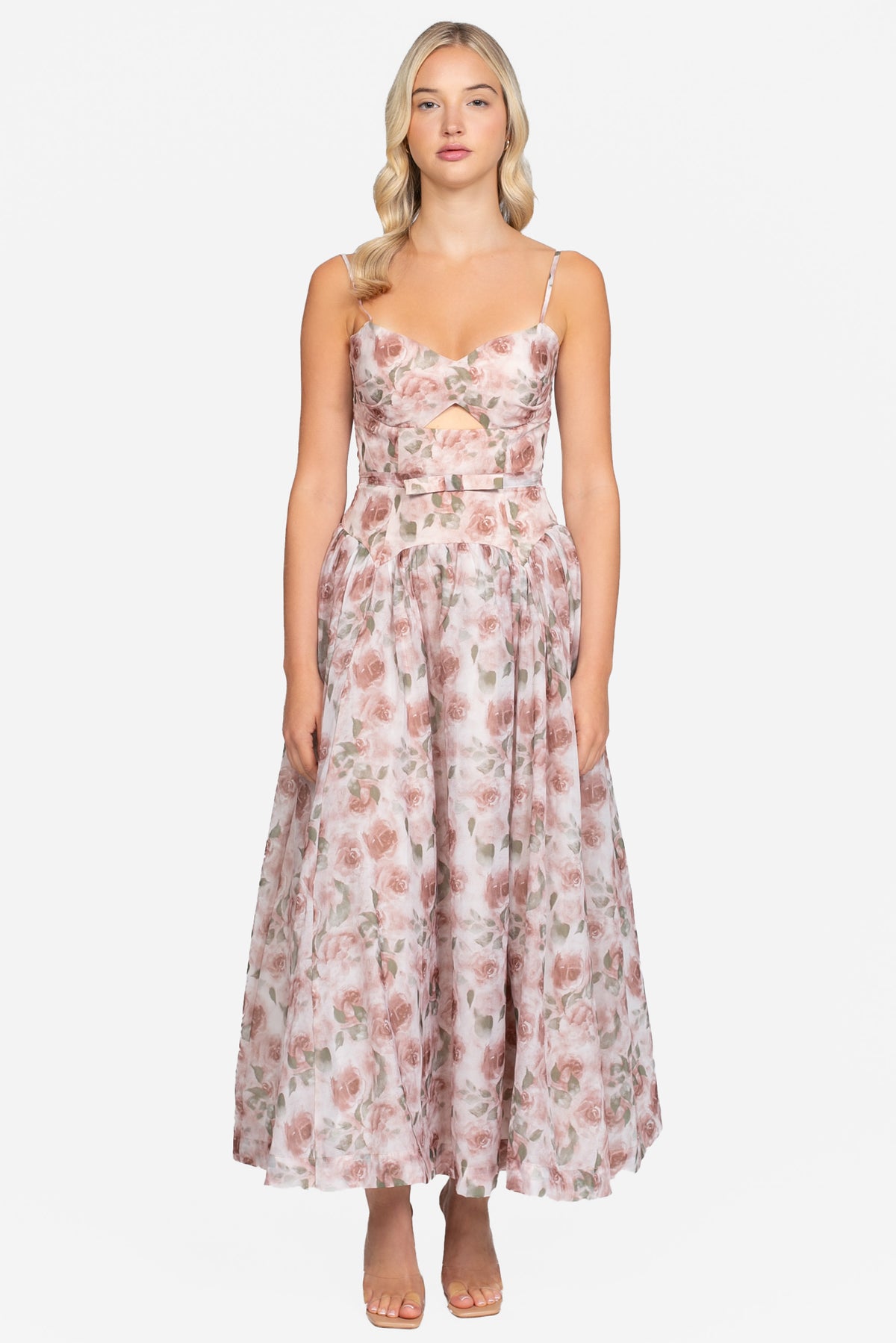 Celestine Floral Organza Midi Dress