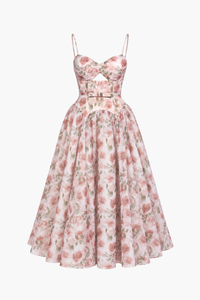 Celestine Floral Organza Midi Dress