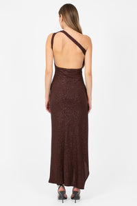 Elysia Ruched Maxi Dress - honey