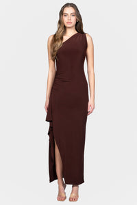 Vesper One-Shoulder Maxi Dress - honey