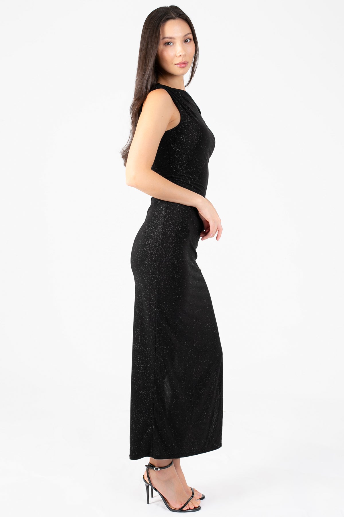 The Midnight Muse Ruched Maxi Dress - honey