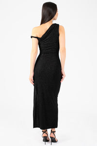 The Midnight Muse Ruched Maxi Dress - honey