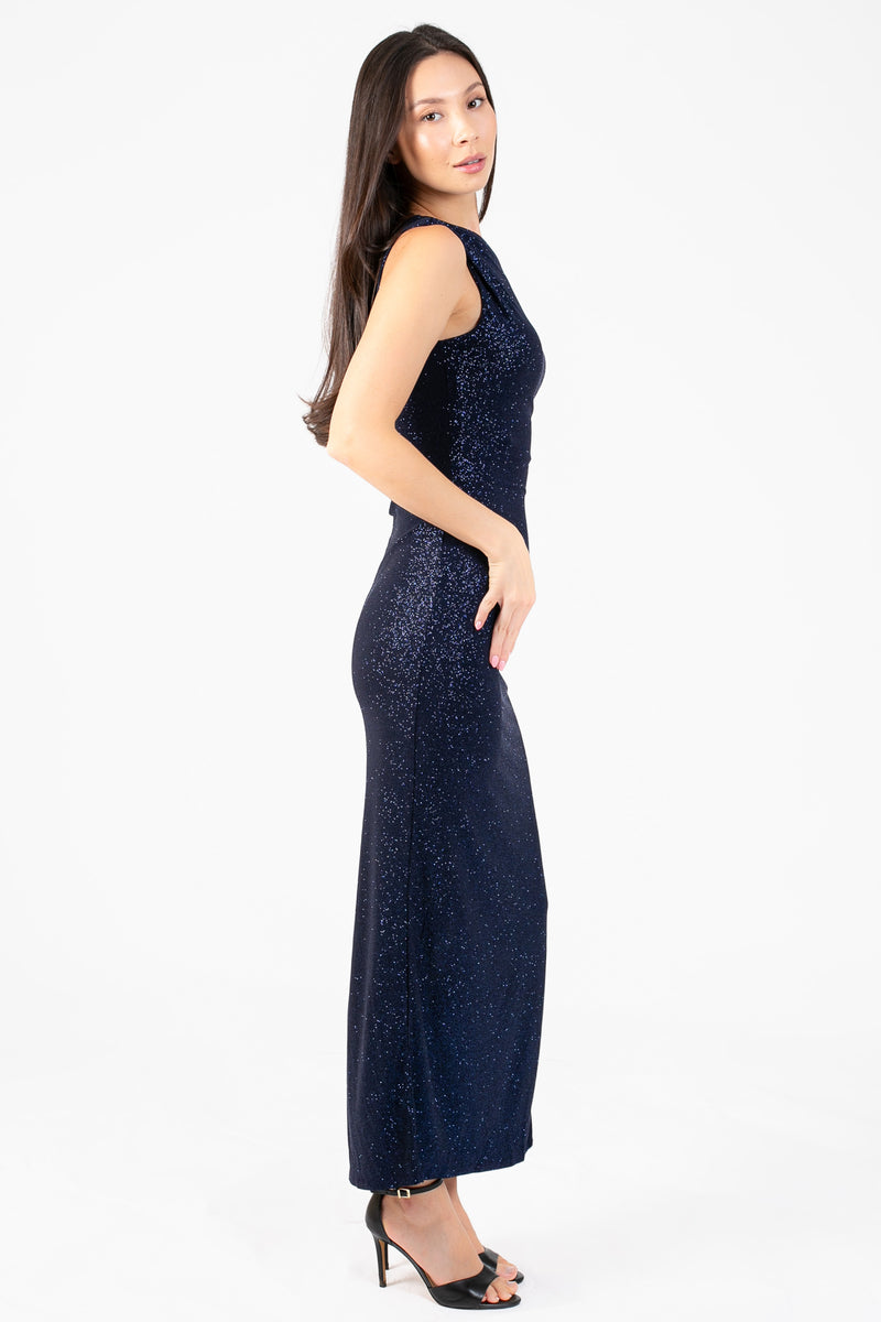 The Midnight Muse Ruched Maxi Dress - honey