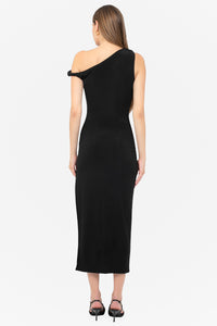 Soraya Mesh Ruched Maxi Dress