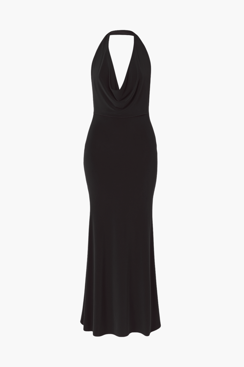 Odessa Cowl Halter Midi Dress honey Odessa Cowl Halter Midi Dress honey