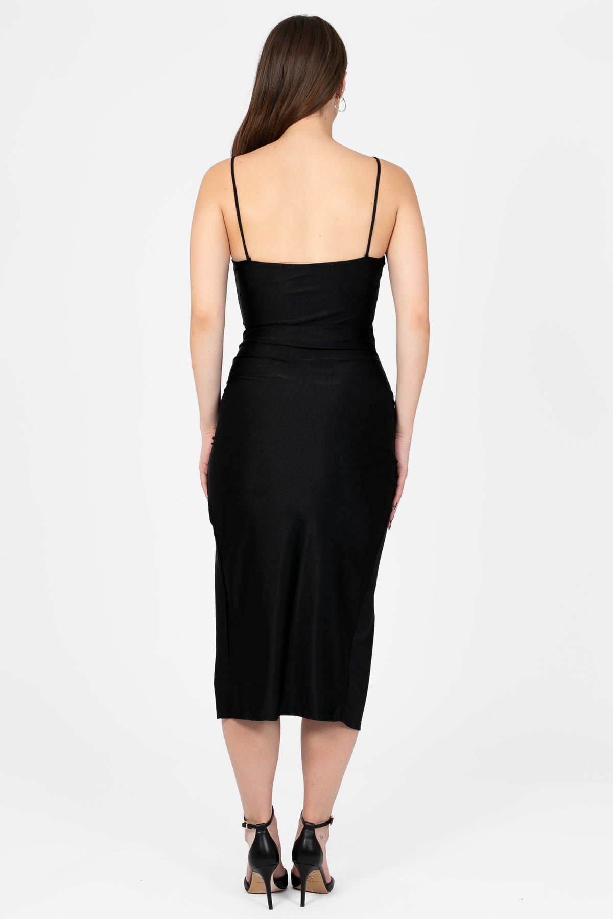 Alma Ruched Midi Dress - honey
