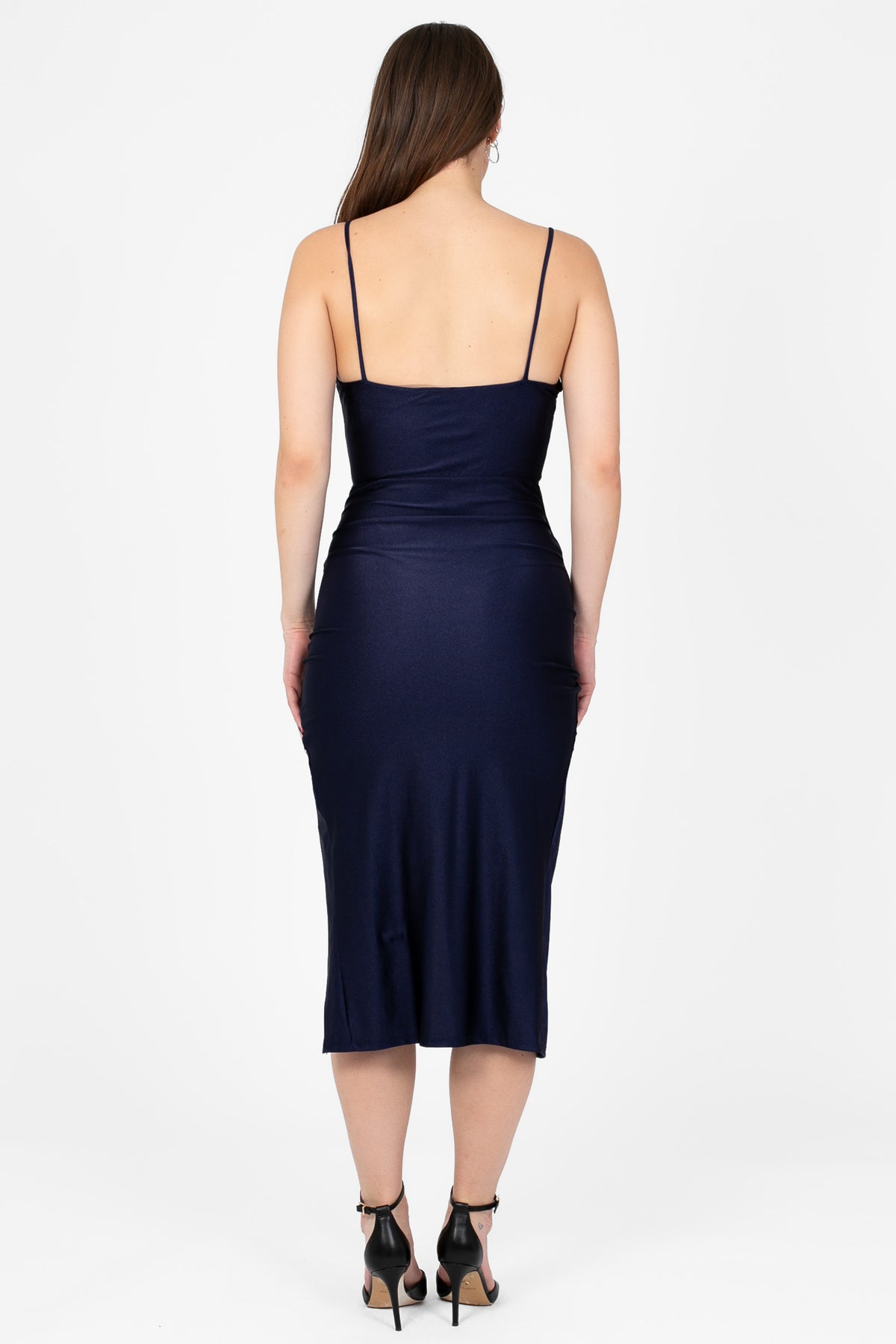Alma Ruched Midi Dress - honey