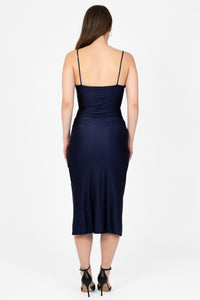 Alma Ruched Midi Dress - honey