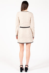 Isabelle Jeweled Bow Mini Skirt - honey