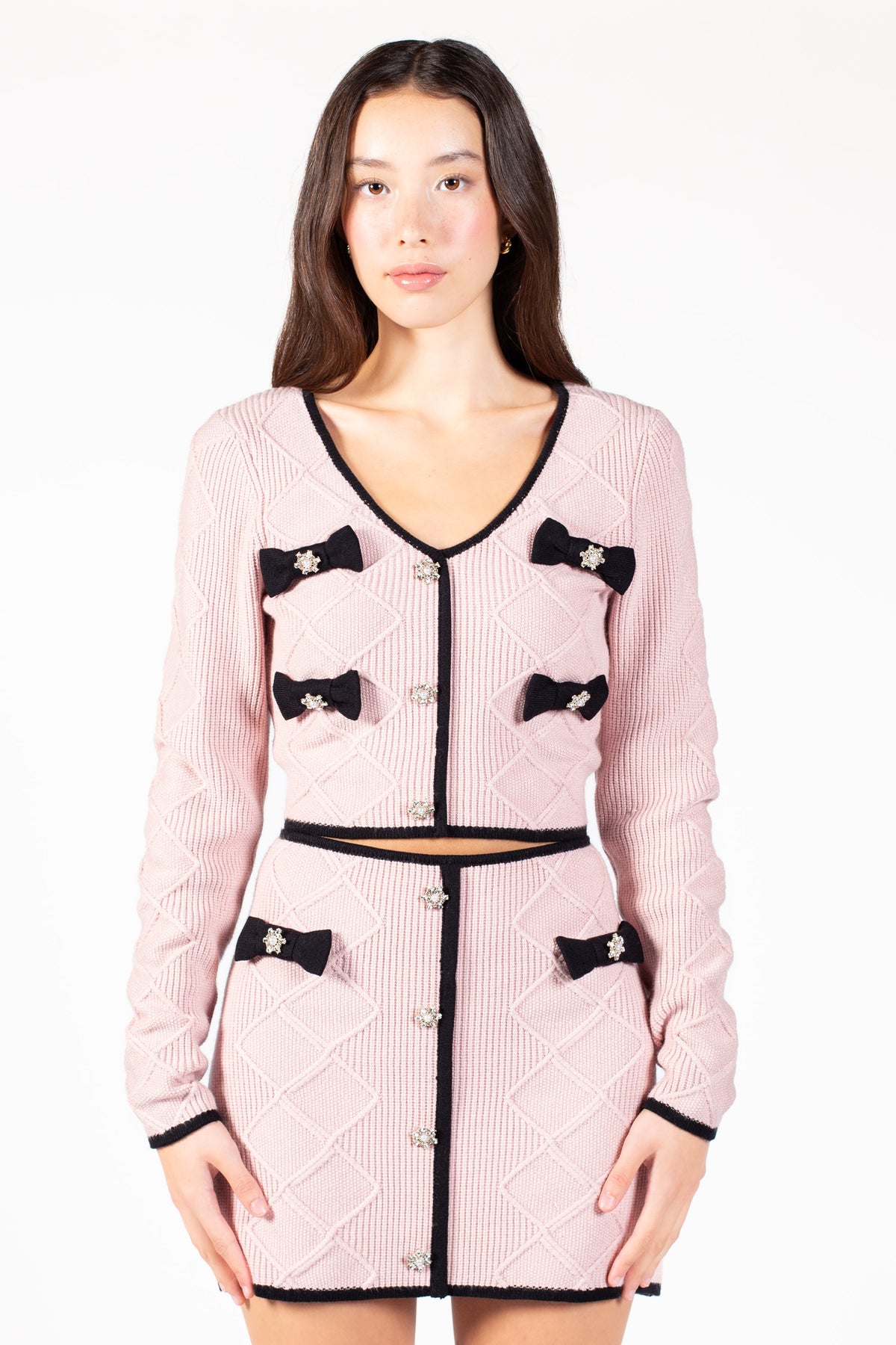 Noelle Jeweled Bow Sweater - honey