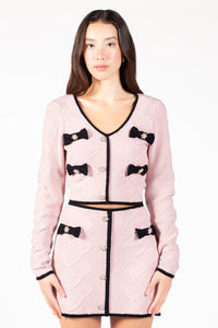 Noelle Jeweled Bow Sweater - honey