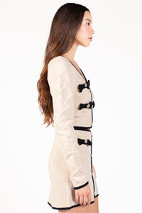 Noelle Jeweled Bow Sweater - honey