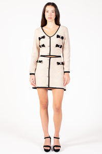 Noelle Jeweled Bow Sweater - honey