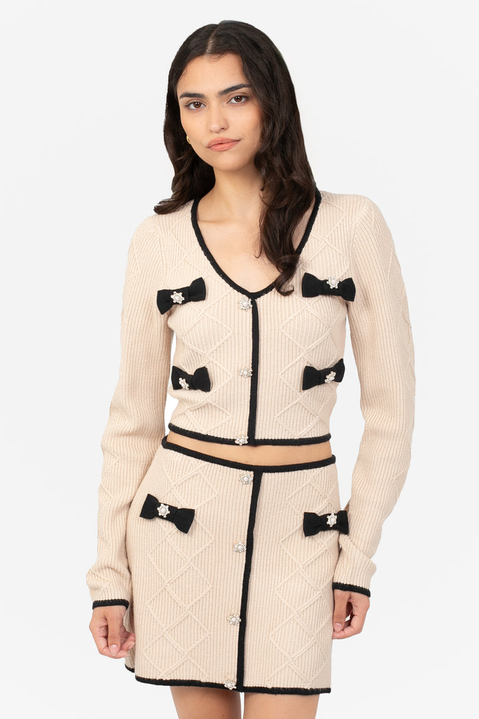 Noelle Jewelled Bow Sweater