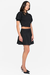 Cassia Pleated Knit Mini Skirt