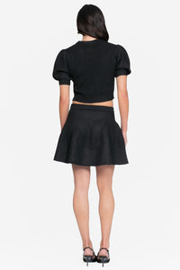 Cassia Pleated Knit Mini Skirt
