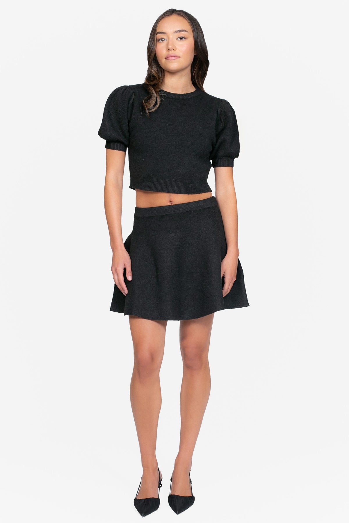 Vera Cropped Knit Sweater