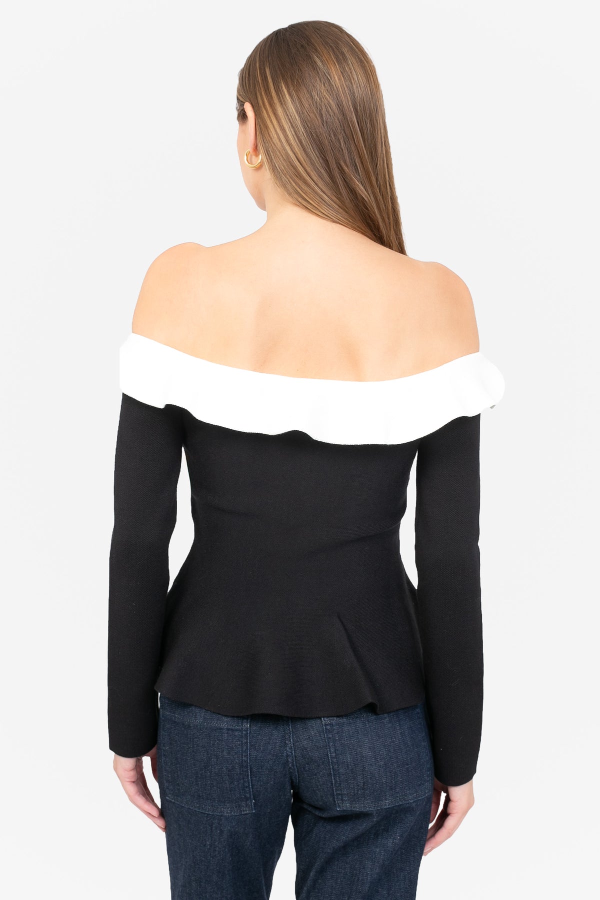 Felicity Contrast Peplum Sweater
