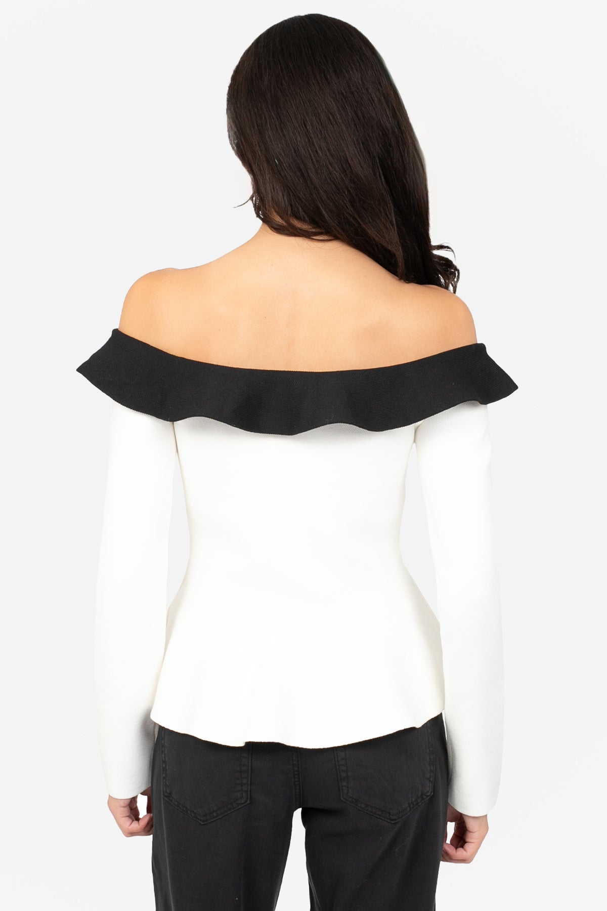 Felicity Contrast Peplum Sweater