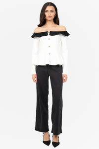 Felicity Contrast Peplum Sweater