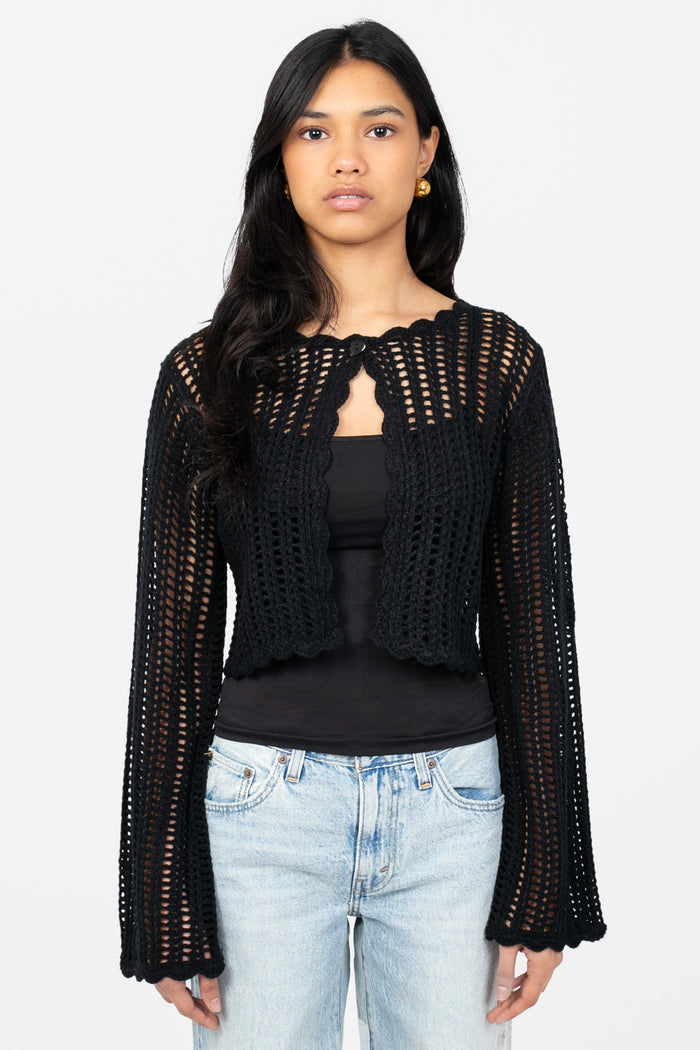 Elody Crochet Sweater - honey