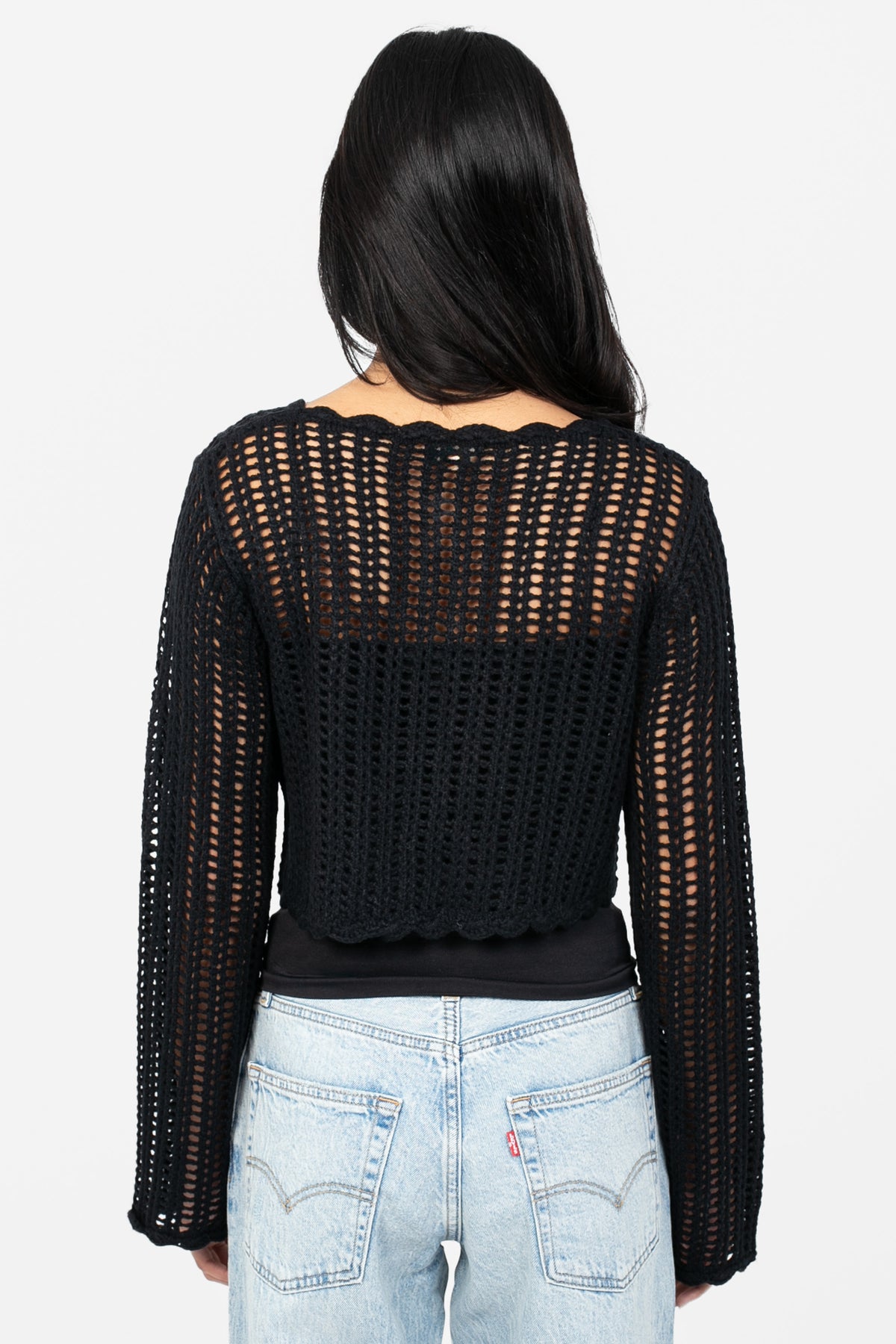 Elody Crochet Sweater - honey