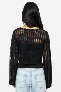 Elody Crochet Sweater - honey