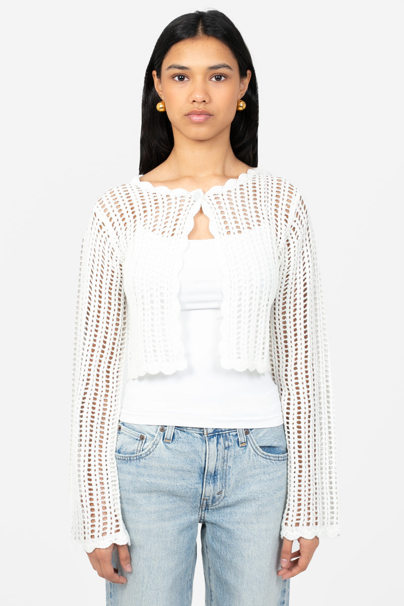 Elody Crochet Sweater - honey