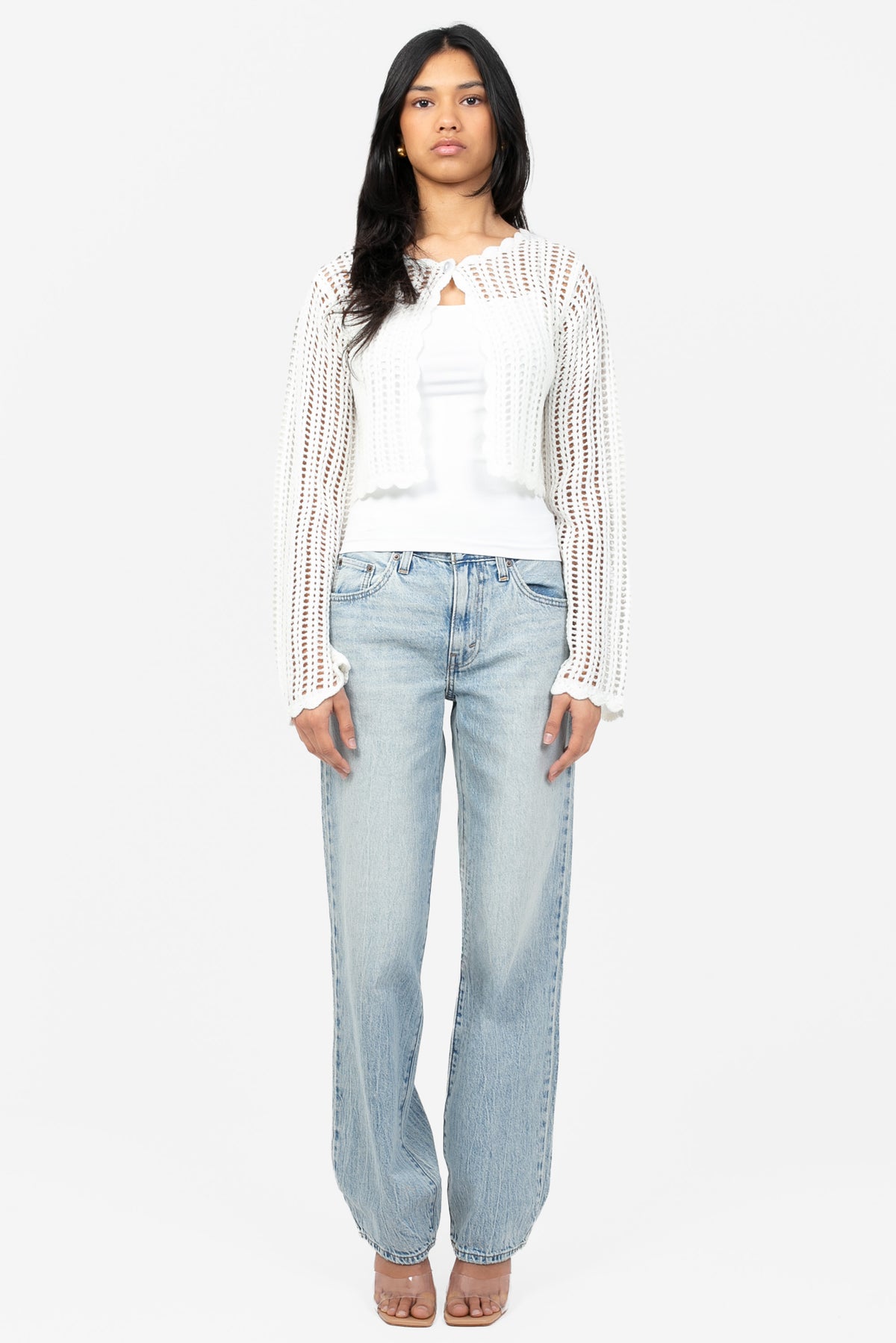Elody Crochet Sweater - honey