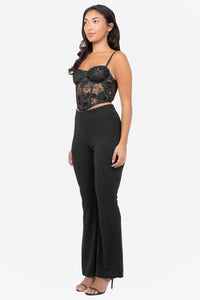 Veda Metallic Flare Pants