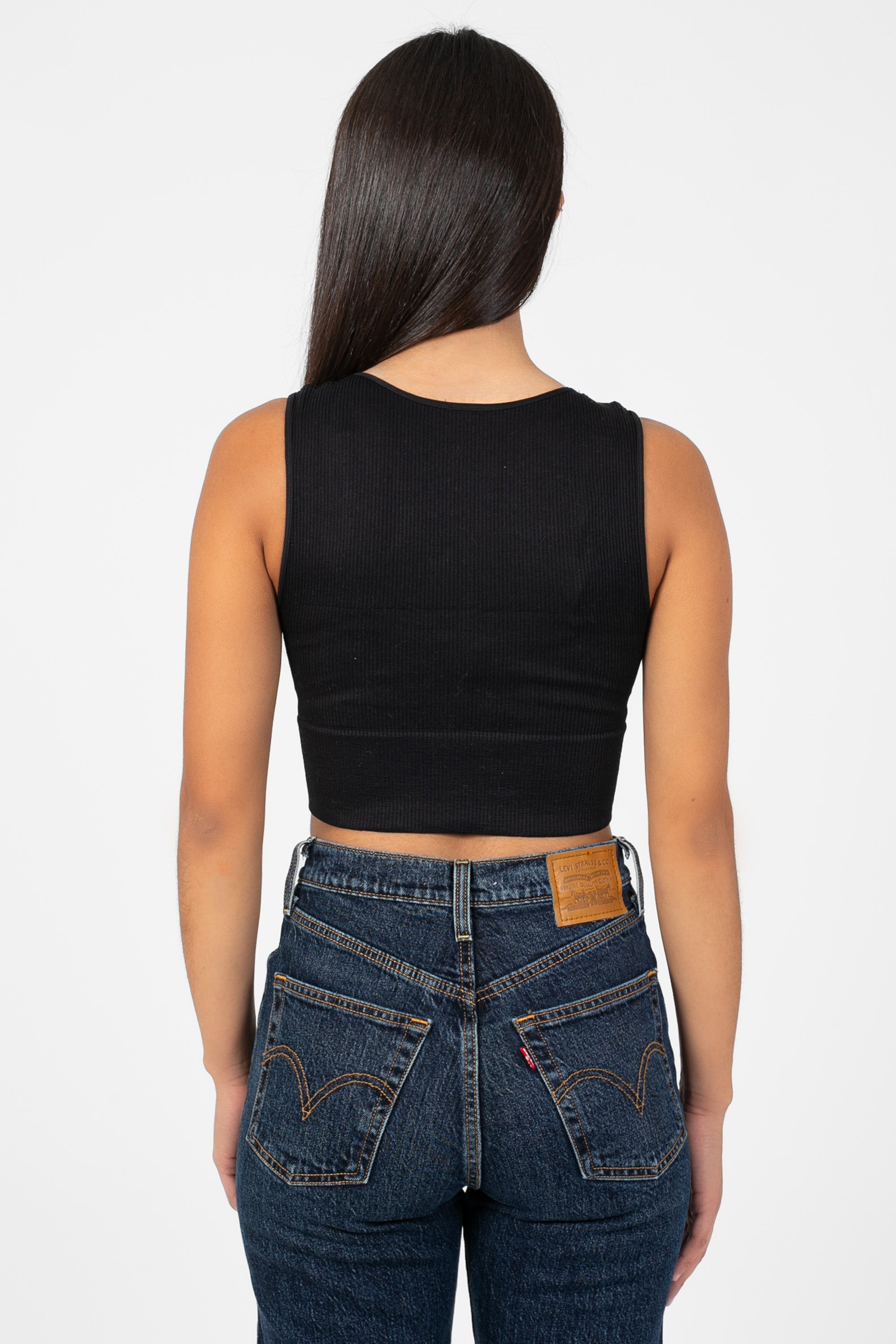 Nikibiki® Ribbed Deep V Tank Top