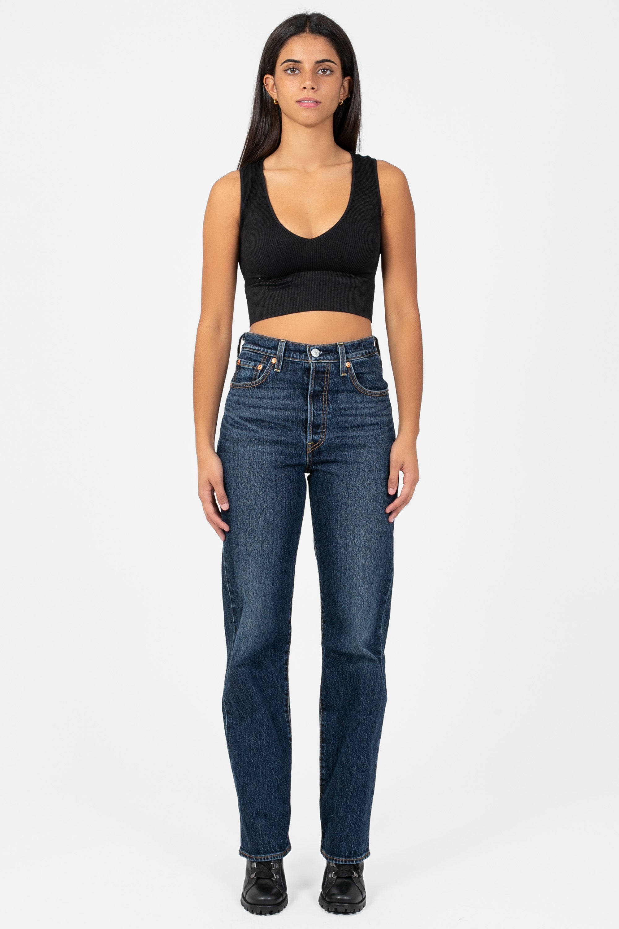 Nikibiki® Ribbed Deep V Tank Top