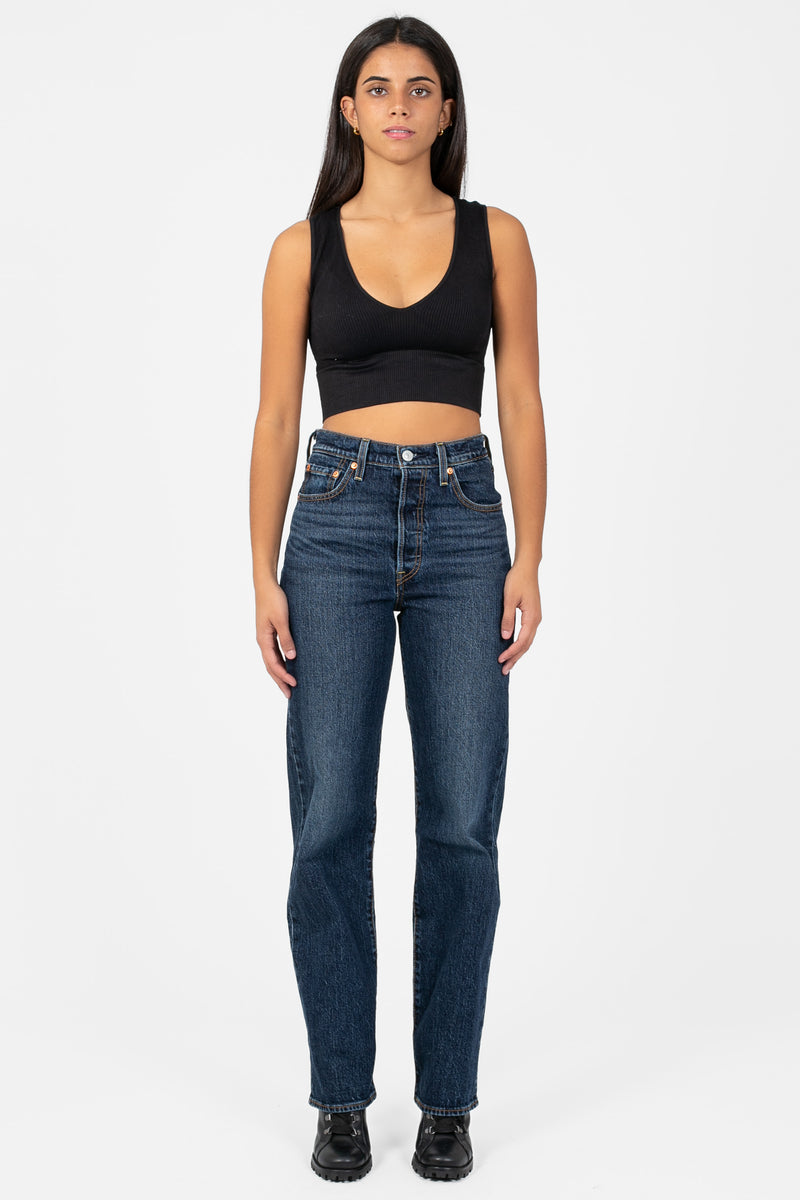 Nikibiki® Ribbed Deep V Tank Top - honey