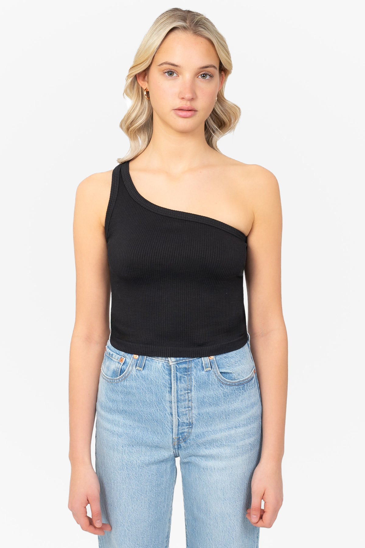 Nikibiki® Ribbed One Shoulder Crop Top