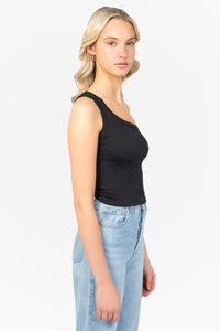Nikibiki® Ribbed One Shoulder Crop Top