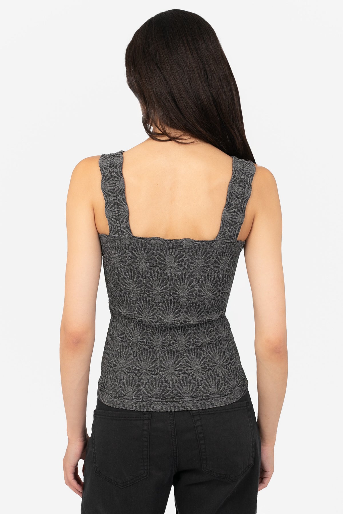 Nikibiki® Floral Textured Lace Tank Top