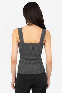 Nikibiki® Floral Textured Lace Tank Top