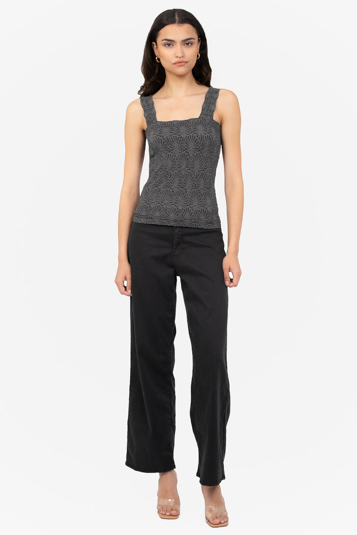 Nikibiki® Floral Textured Lace Tank Top
