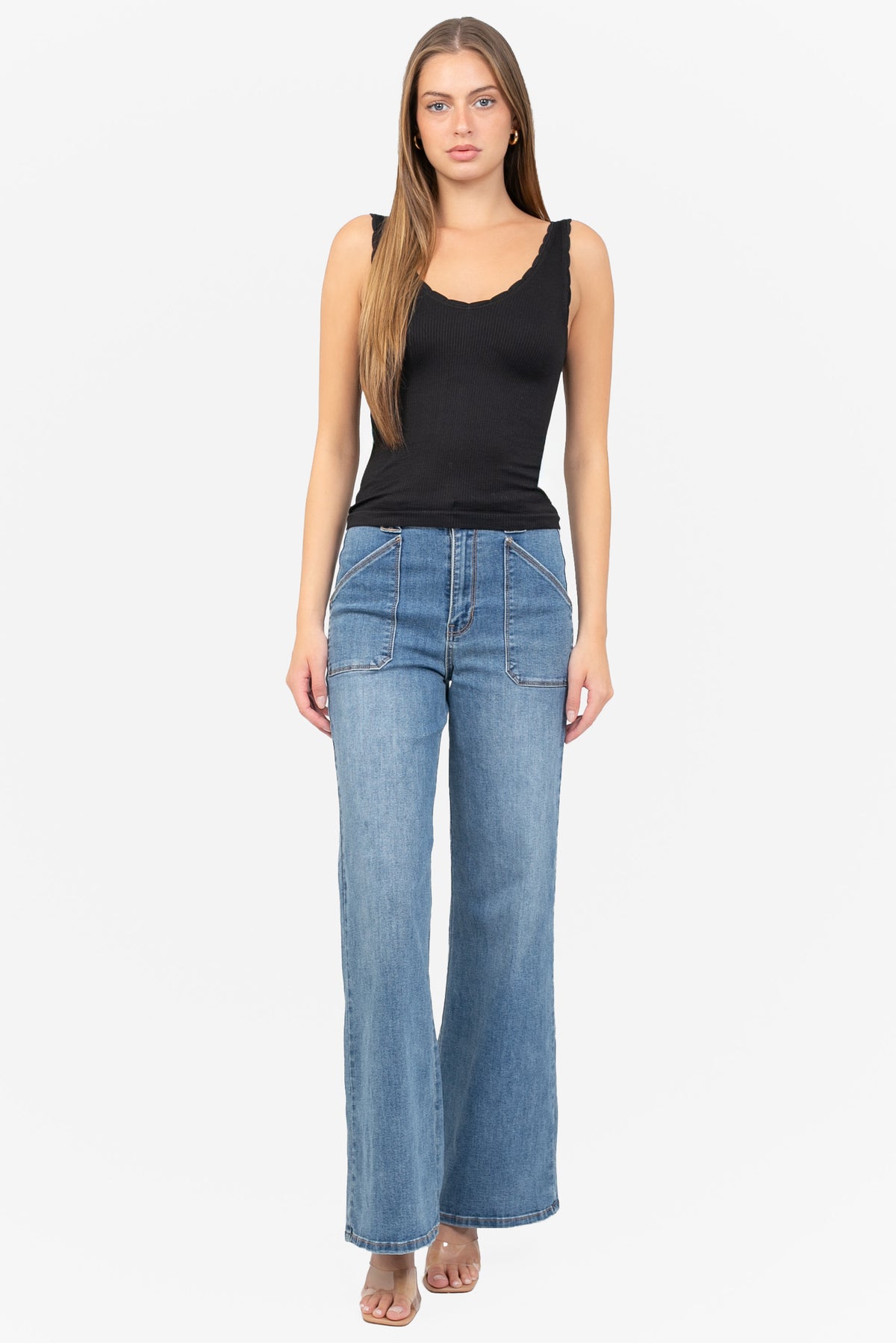 Nikibiki® Reversible Scallop Edge Tank Top