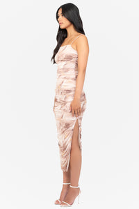 Margot Mesh Printed Midi Dress