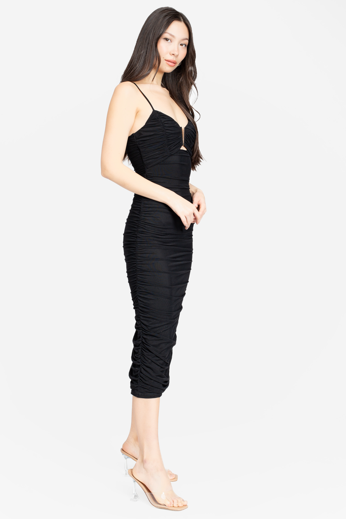 Gigi Ruched Midi Dress