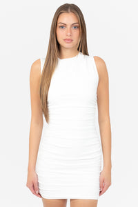 Mika Mesh Ruched Mini Dress